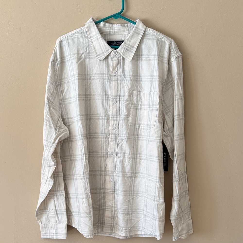 Liverpool White Checkered Men's Shirt